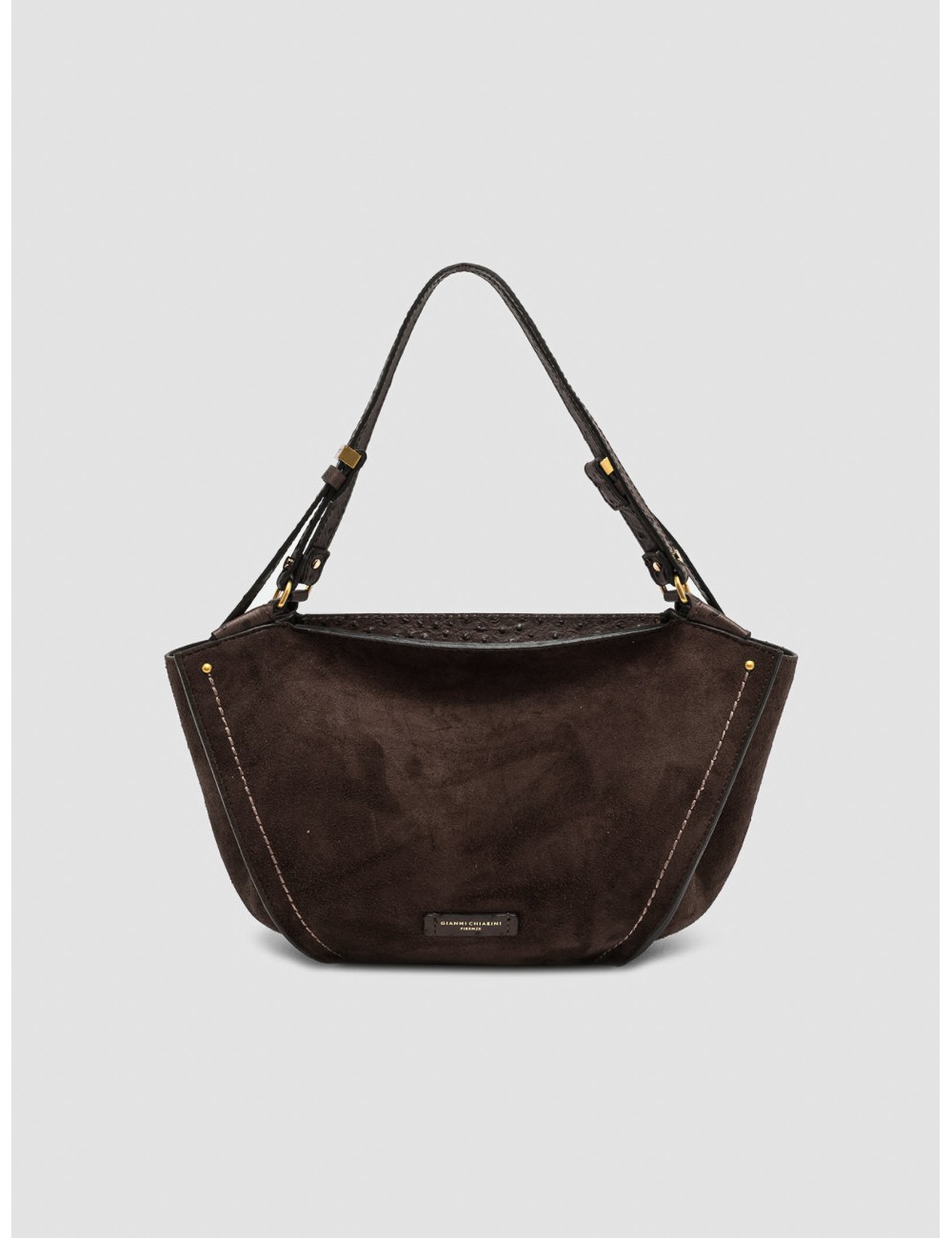 Bolso Bloom de Gianni Chiarini en moka vista frontal