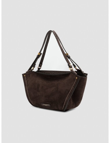 Bolso Bloom de Gianni Chiarini en moka vista en tres cuartos