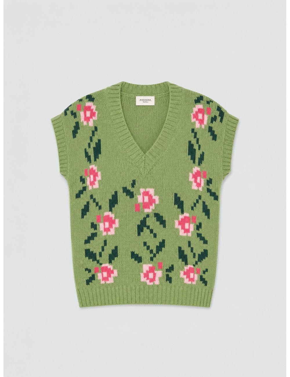 Chaleco Alamaro de Weekend Max Mara en verde con motivo floral