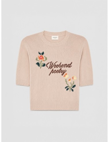 Jersey Fiacre de Weekend Max Mara en beige con gráfico y flores