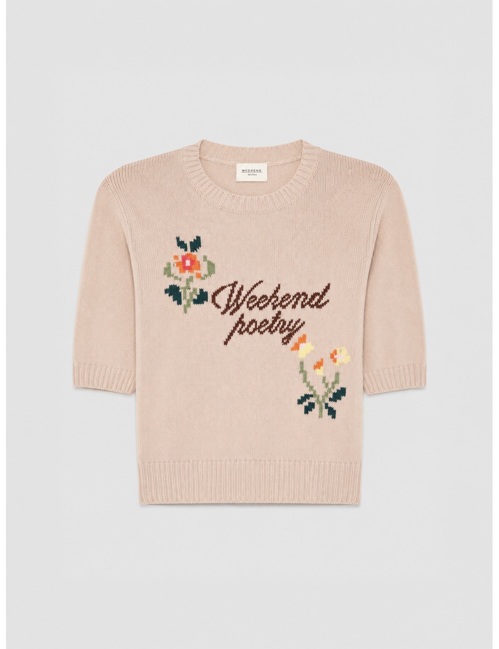 Jersey Fiacre de Weekend Max Mara en beige con gráfico y flores