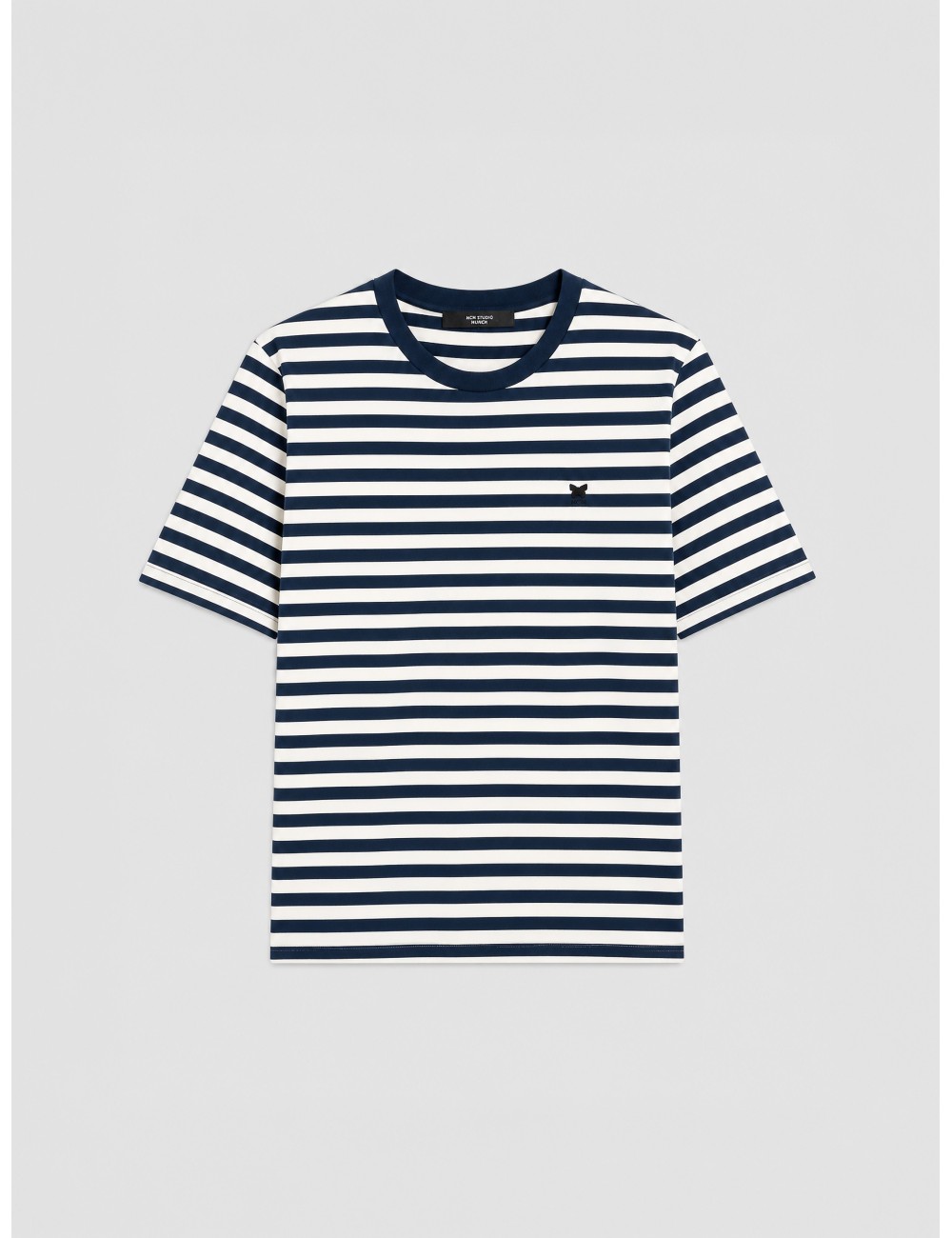 Camiseta WKDVENACO de MCM Studio Munich con rayas azul marino y blancas