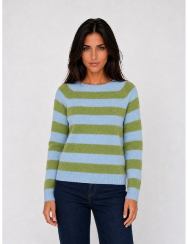 Jersey Ghiacci de Weekend Max Mara a rayas azules y verdes