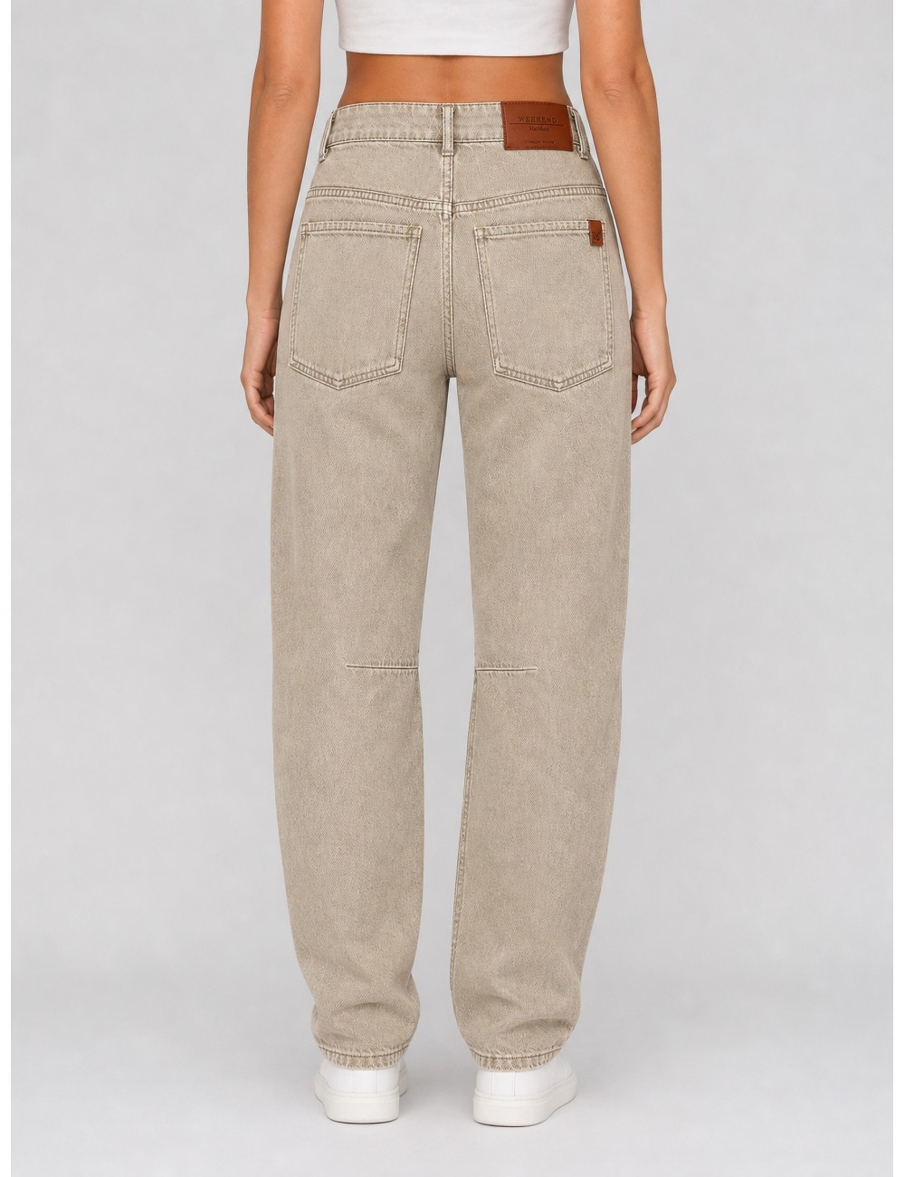 Vaquero Arcadia de Weekend Max Mara en beige de pierna amplia