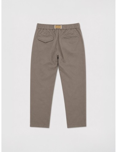 Pantalón White Sand Greg verde militar en algodón con cintura elástica