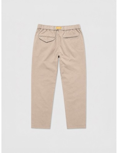 Pantalón White Sand Greg topo en algodón con cintura elástica
