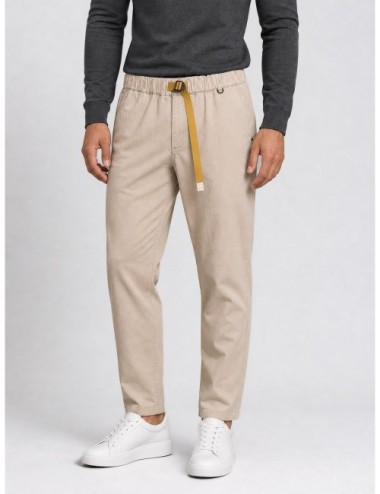 Pantalón White Sand Greg topo en algodón con cintura elástica