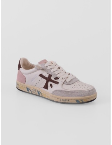 Sneakers BSKT CLAYD Premiata blanco y rosa