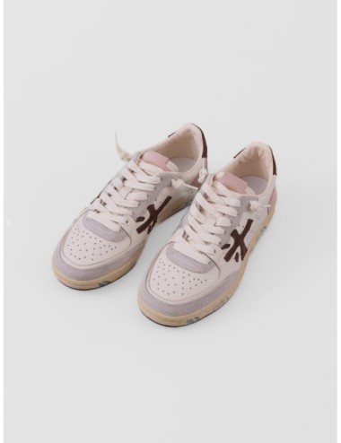 Sneakers BSKT CLAYD Premiata blanco y rosa