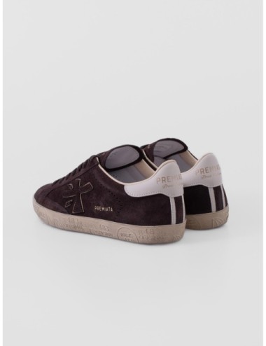 Sneakers STEVEND Premiata marrón oscuro y crema
