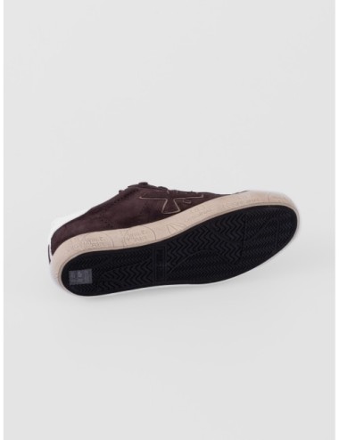 Sneakers STEVEND Premiata marrón oscuro y crema
