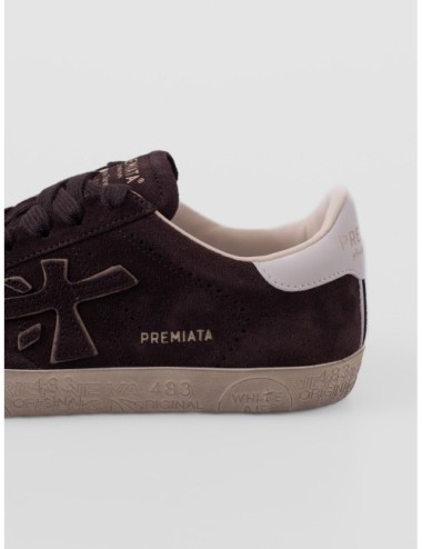 Sneakers STEVEND Premiata marrón oscuro y crema