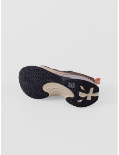Sneakers HILL Premiata burdeos con blanco y naranja