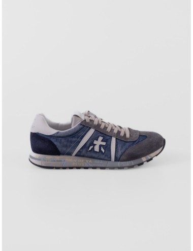 Zapatillas Lucy 8403 de Premiata para hombre en azul gris y blanco roto