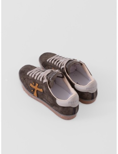 Zapatillas Steven 7627 de Premiata para hombre en marrón oscuro blanco y naranja
