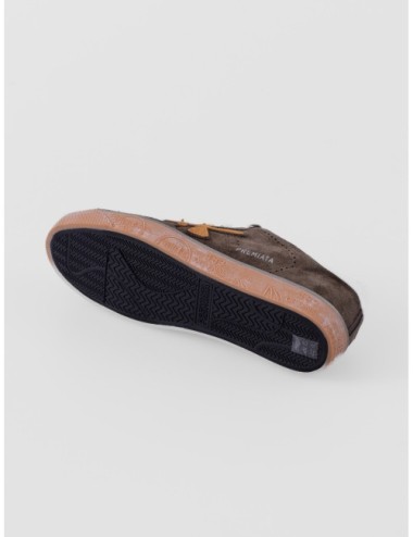 Zapatillas Steven 7627 de Premiata para hombre en marrón oscuro blanco y naranja