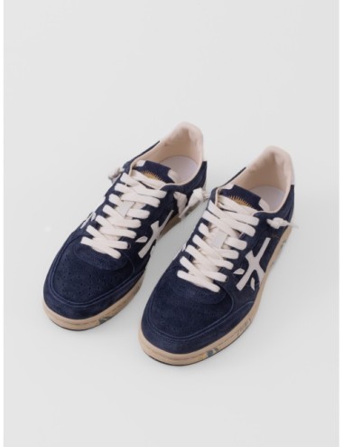 Zapatillas Bskt Clay 7708 de Premiata para hombre en azul y blanco roto