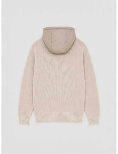 chaqueta de punto Hooded Zip Knit Jacket Gran Sasso Beige