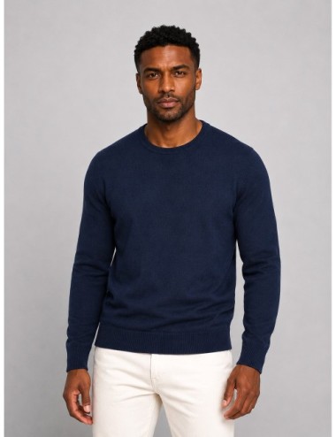 jersey Cashmere Knit Gran Sasso Azul marino