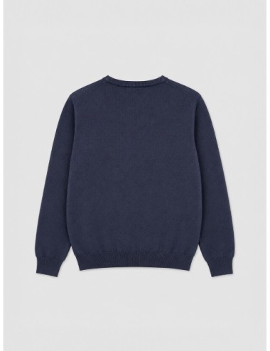 jersey Cashmere Knit Gran Sasso Azul marino