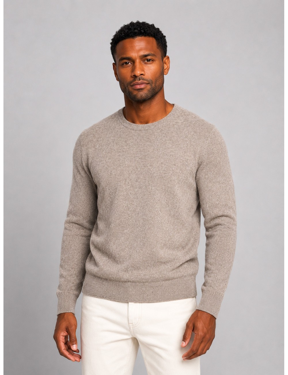 jersey Cashmere Knit Gran Sasso Topo
