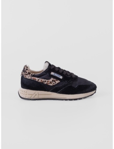 Sneakers Reelwind Low de Autry en negro y leopardo
