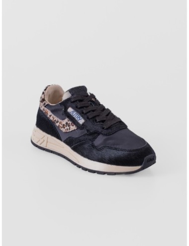 Sneakers Reelwind Low de Autry en negro y leopardo