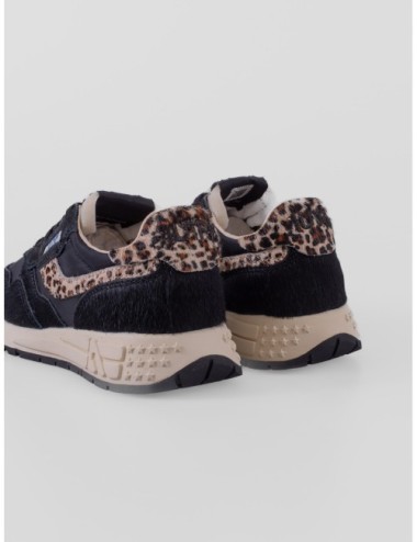 Sneakers Reelwind Low de Autry en negro y leopardo