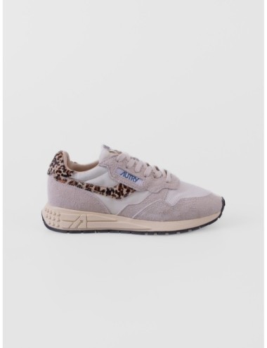 Sneakers Reelwind Low de Autry en blanco y leopardo