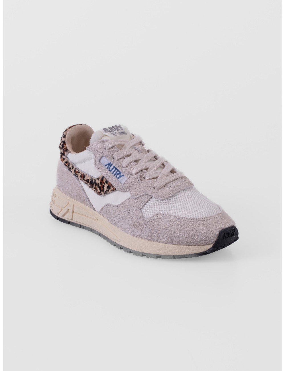 Sneakers Reelwind Low de Autry en blanco y leopardo