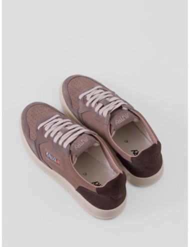 Sneakers Autry Medalist Low en taupe y Cotto