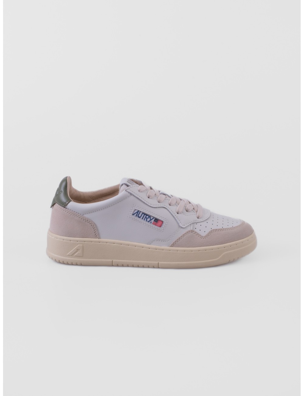 Sneakers Autry Medalist Low en blanco y verde bronce