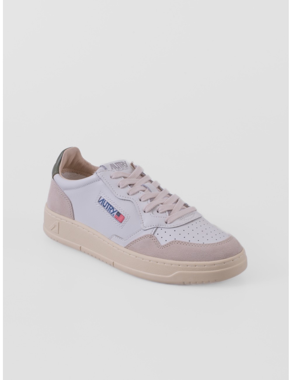 Sneakers Autry Medalist Low en blanco y verde bronce