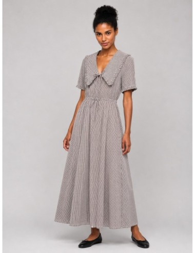 Vestido Cut Out de GANNI en marrón y crudo