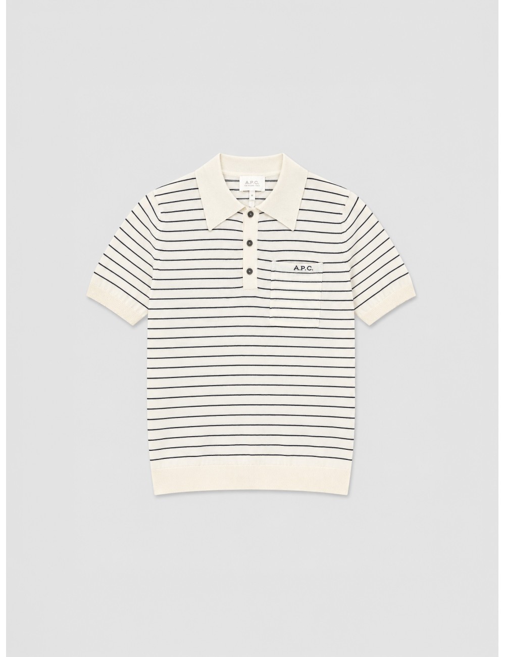 Polo Aline de A.P.C. en crudo y caqui
