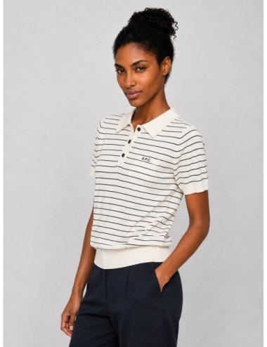 Polo Aline de A.P.C. en crudo y caqui