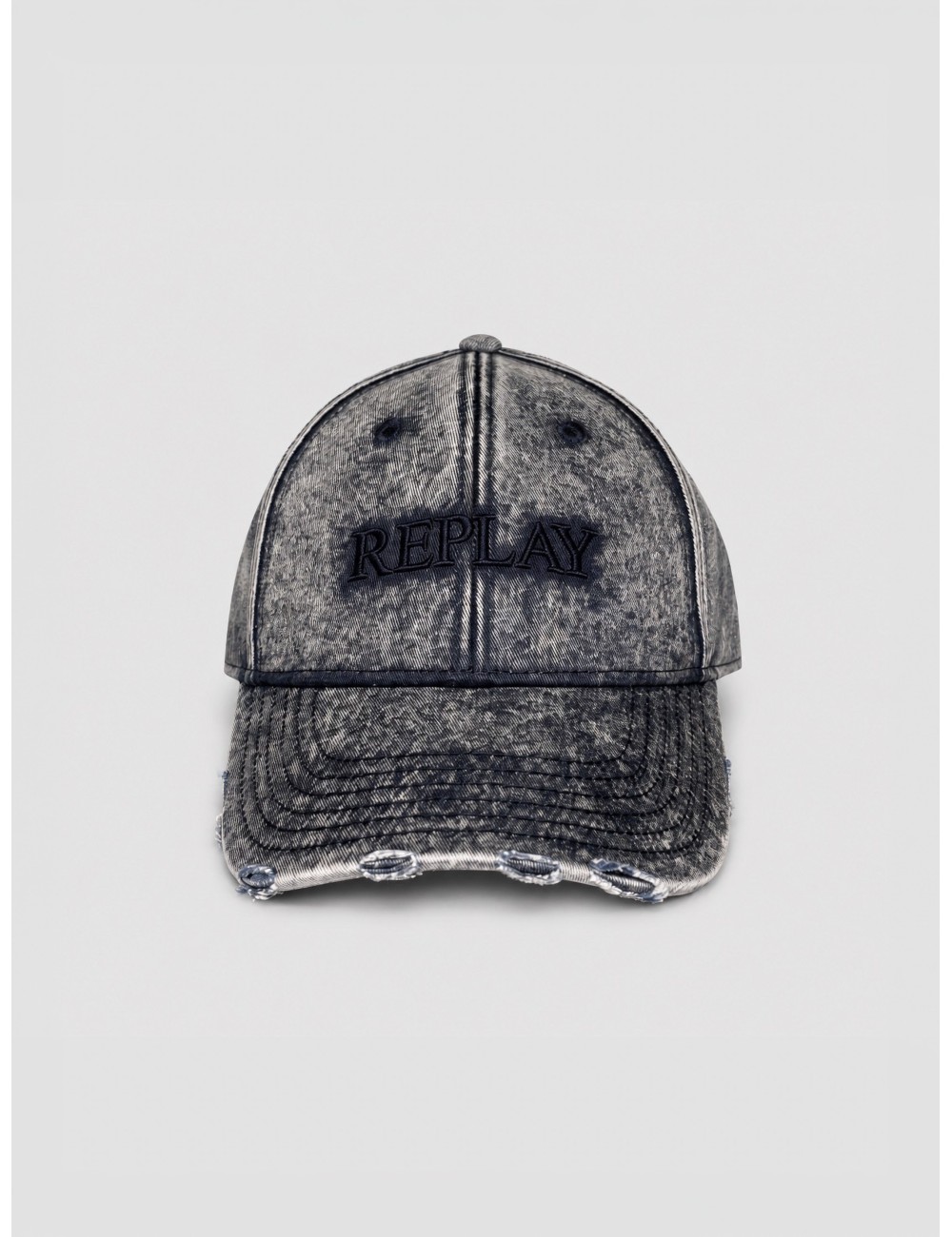Gorra Embroidered Cotton Baseball Cap Replay azul