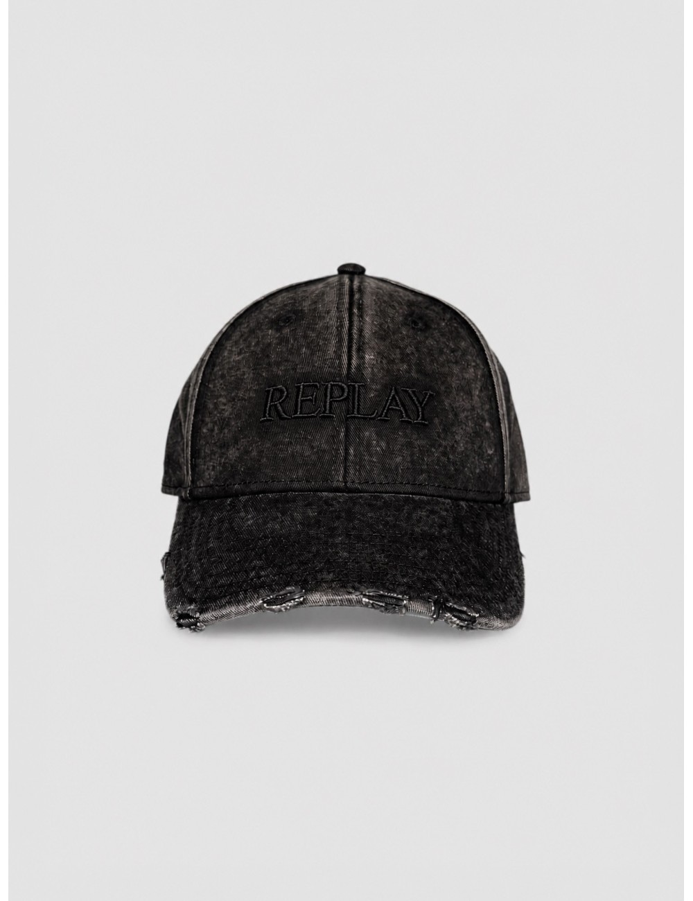 Gorra Embroidered Cotton Baseball Cap Replay negro