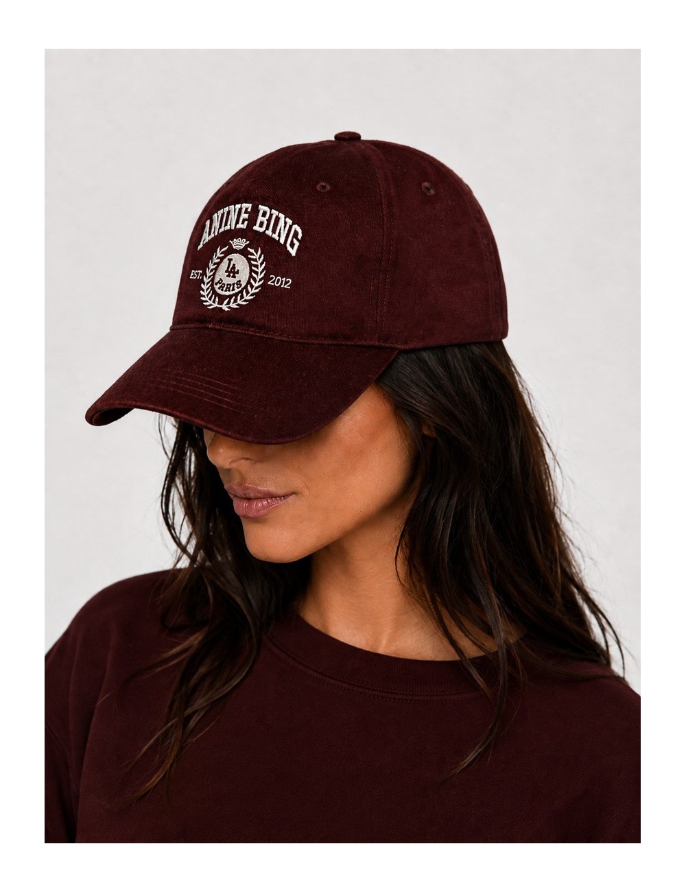 Gorra Jeremy Baseball Collegiate Cap ANINE BING burdeos