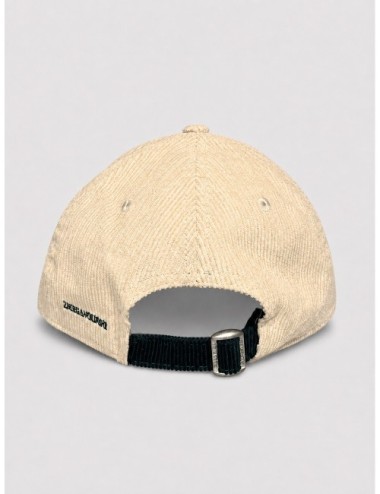Gorra New Earzy Velvet Tennis Cap Zadig&Voltaire blanco roto y negro