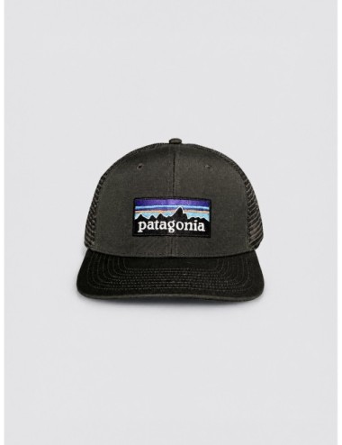 Gorra P-6 Logo Trucker Hat Patagonia gris y negro