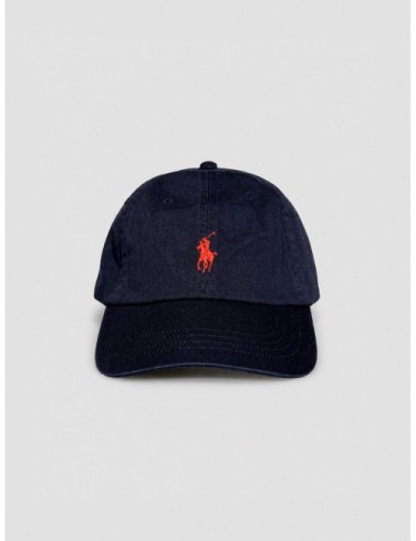 Gorra Chino Baseball Cotton Cap Polo Ralph Lauren azul marino y rojo