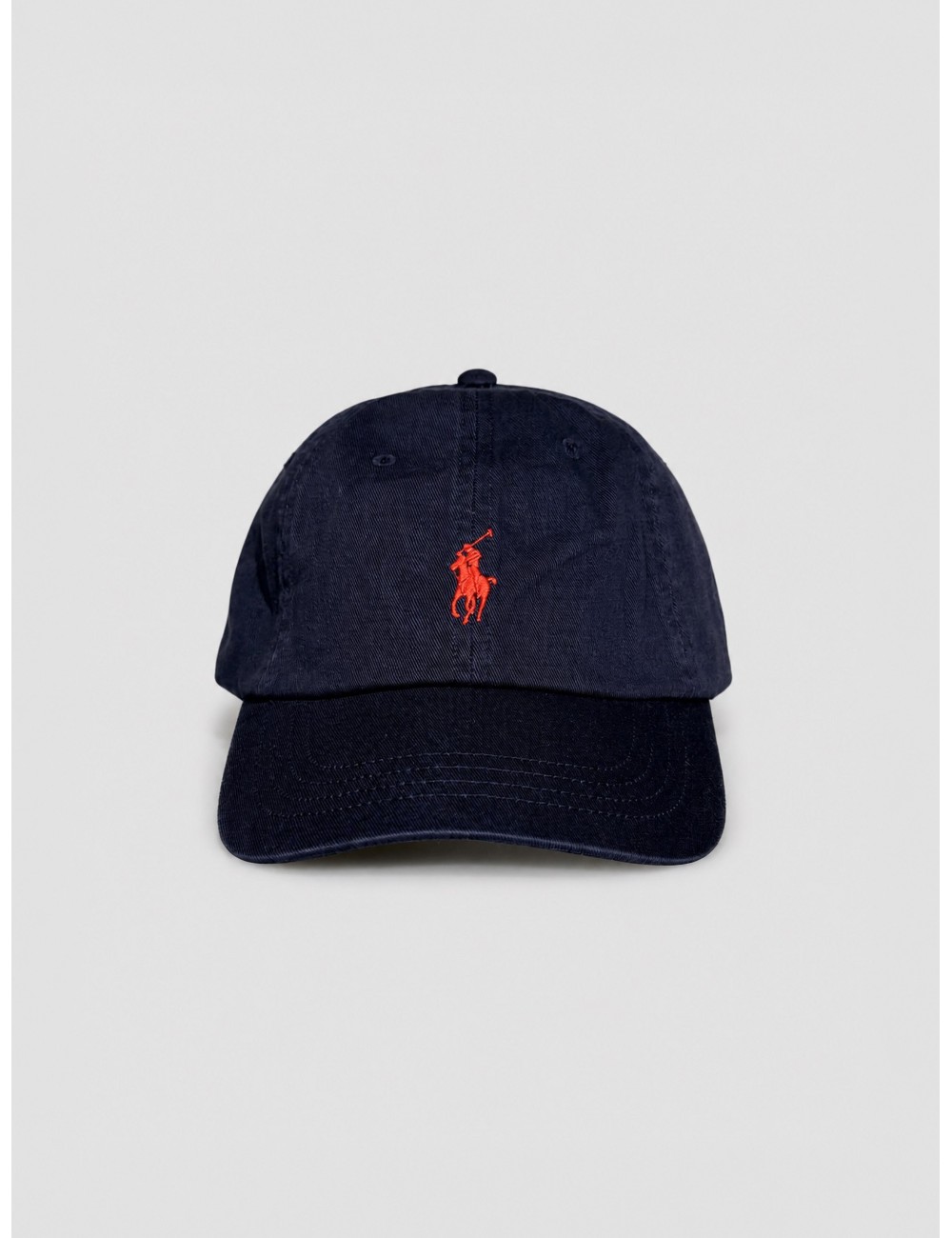 Gorra Chino Baseball Cotton Cap Polo Ralph Lauren azul marino y rojo