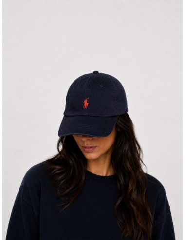 Gorra Chino Baseball Cotton Cap Polo Ralph Lauren azul marino y rojo