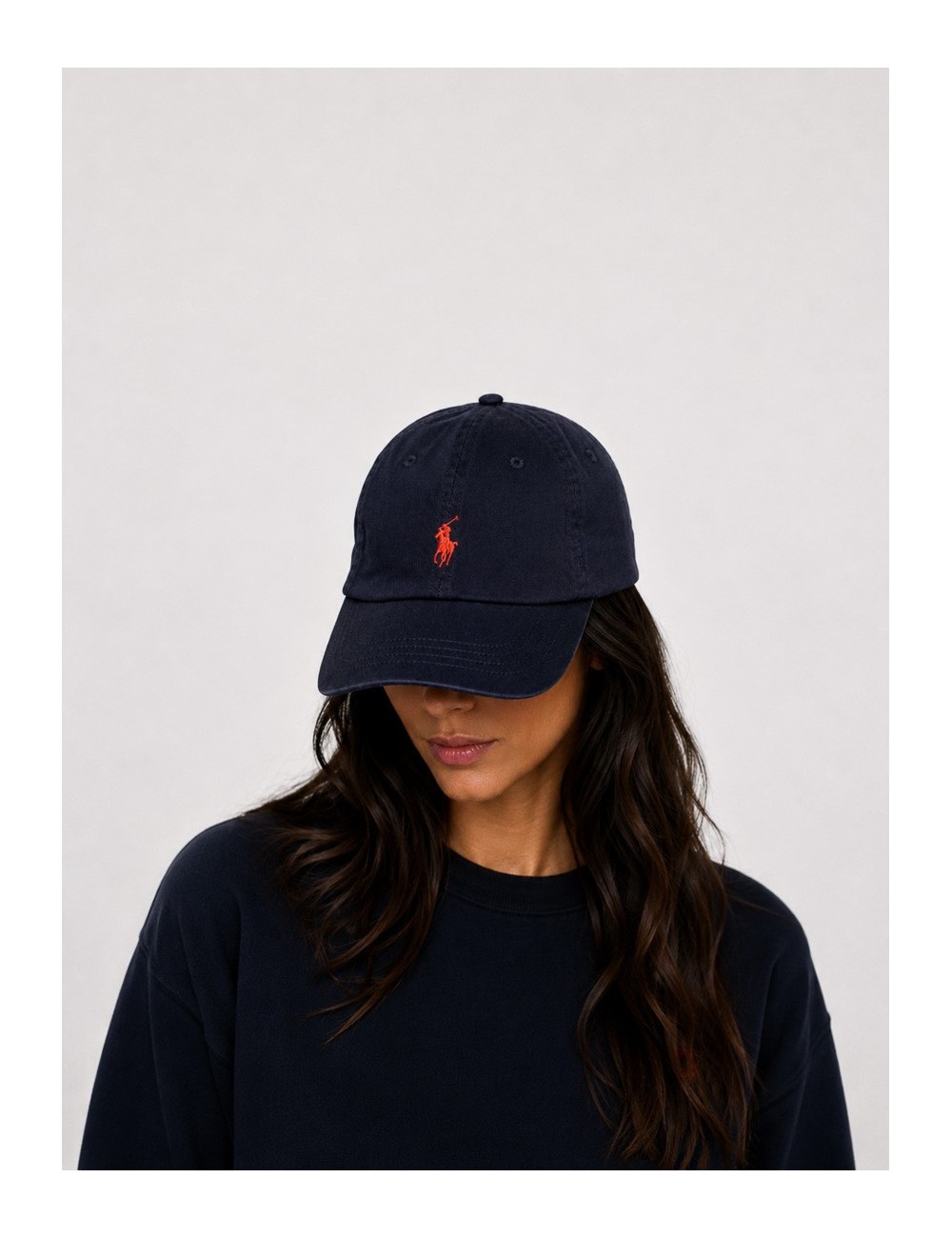 Gorra Chino Baseball Cotton Cap Polo Ralph Lauren azul marino y rojo