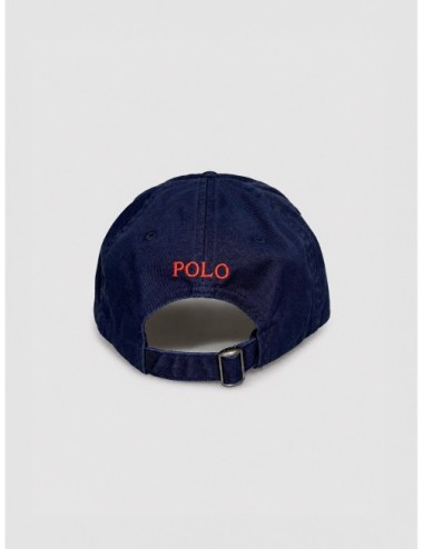 Gorra Chino Baseball Cotton Cap Polo Ralph Lauren azul marino y rojo