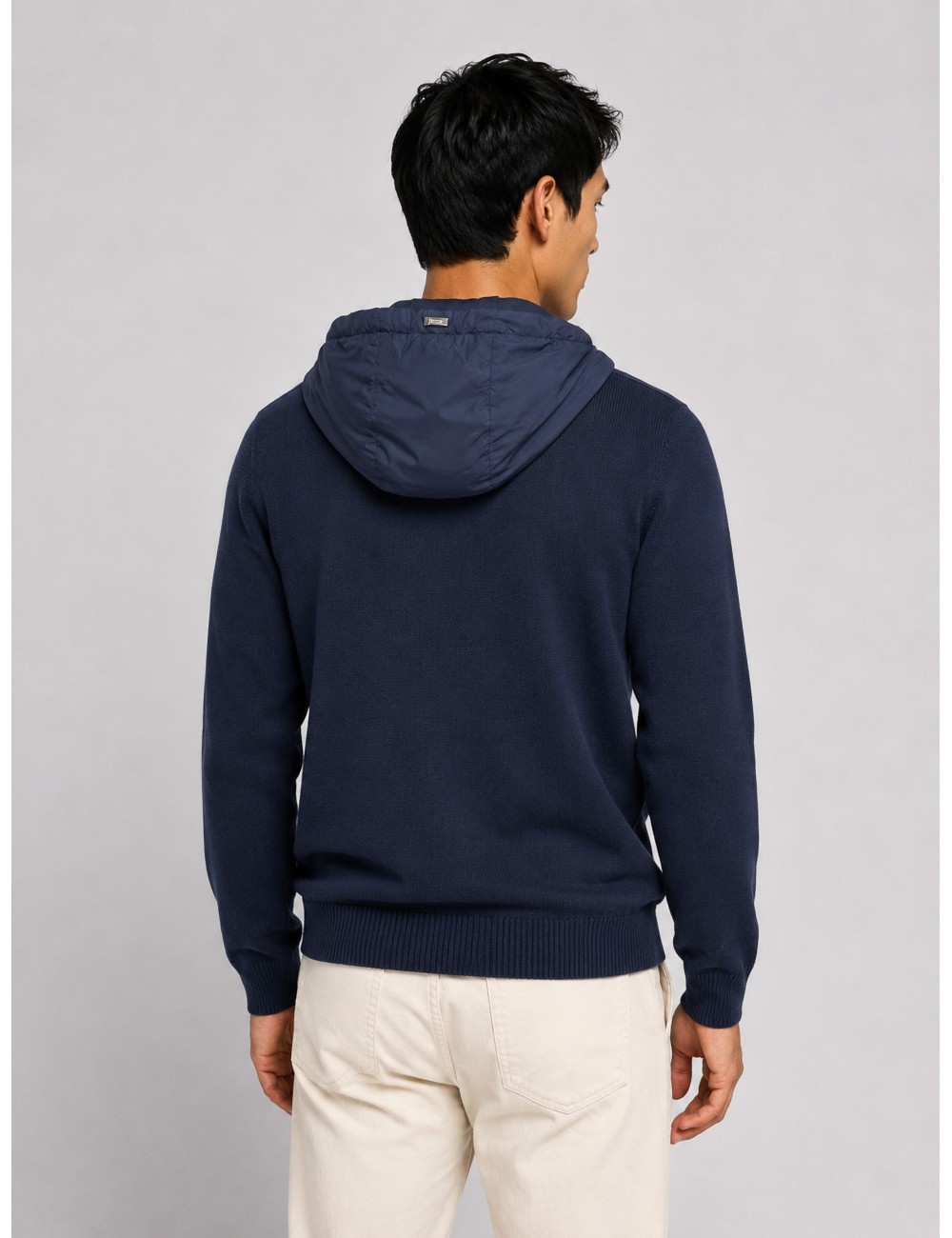 Sudadera Herno azul marino con capucha