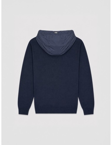 Sudadera Herno azul marino con capucha