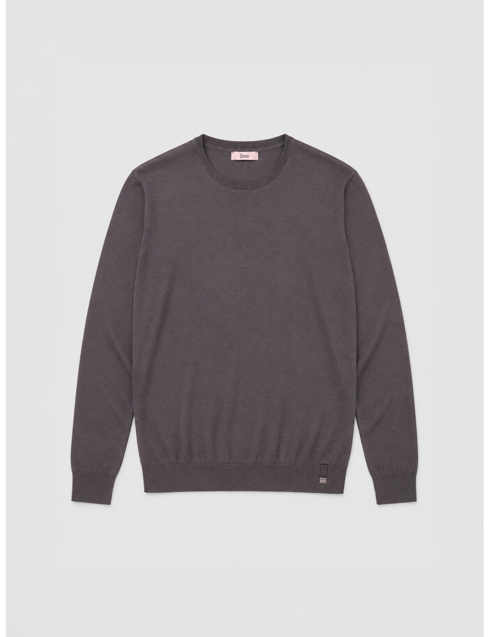 Sudadera Herno marrón grisáceo de cuello redondo
