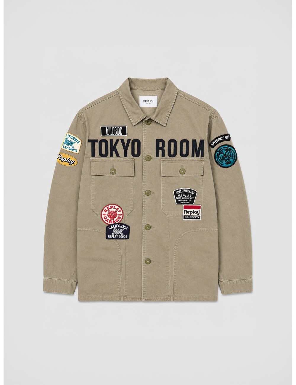 Chaqueta Motard de Replay en verde